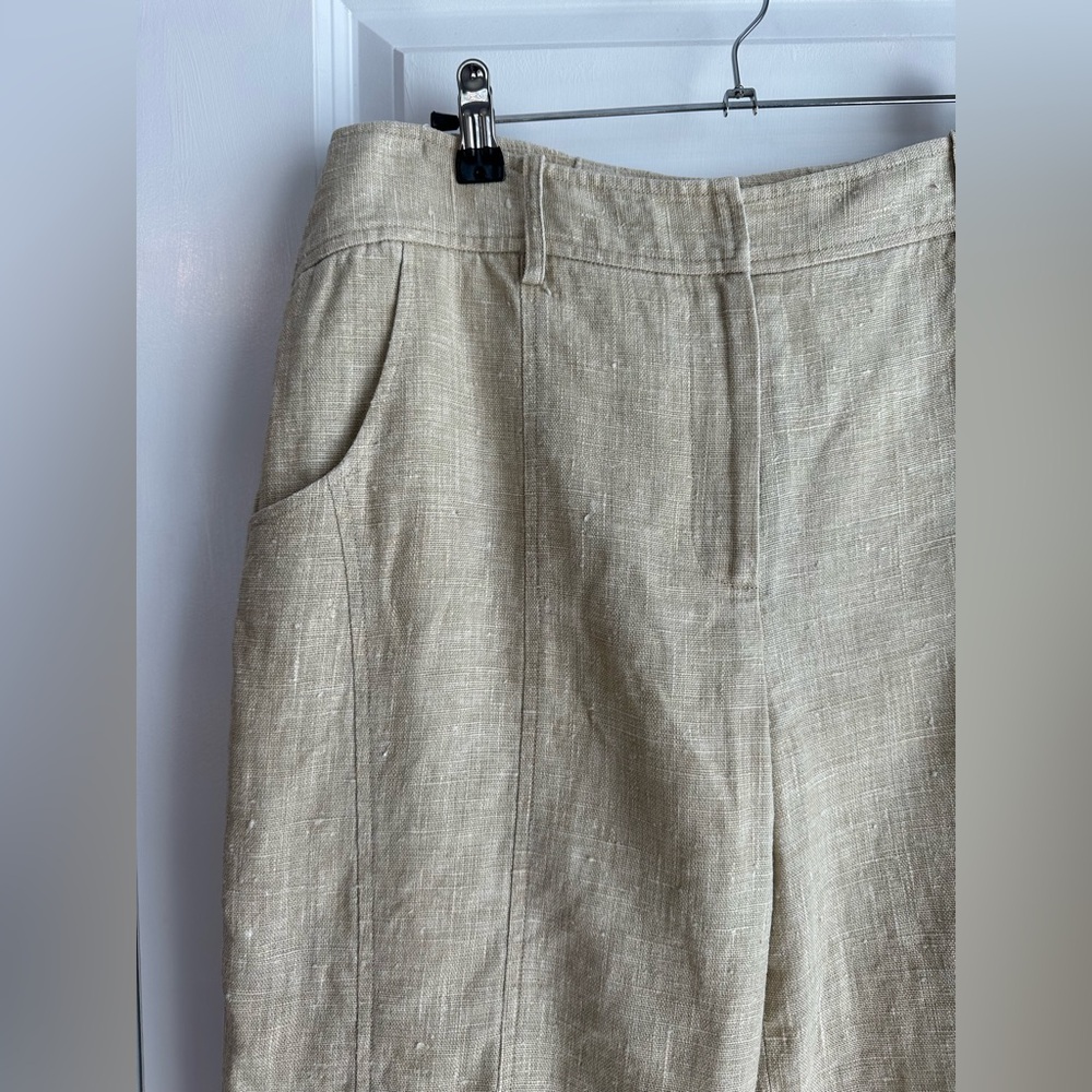 St. John Sport Women’s Linen Beige Shorts (Size 12) - Picture 2 of 11
